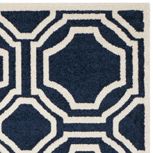 Load image into Gallery viewer, Pasha Power Loom Navy / Ivory Rug, Rectangle 6&#39; x 9&#39;
