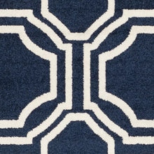 Load image into Gallery viewer, Pasha Power Loom Navy / Ivory Rug, Rectangle 6&#39; x 9&#39;
