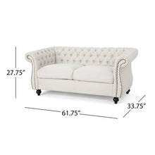 Load image into Gallery viewer, Pasillas 61.75&#39;&#39; Rolled Arm Modular Loveseat
