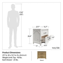 Load image into Gallery viewer, Natural Passaic 2 - Drawer Nightstand
