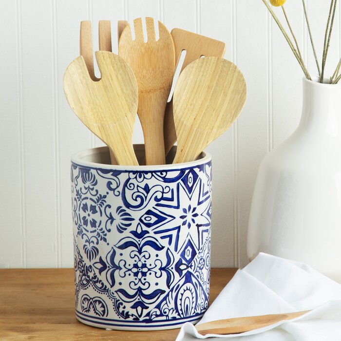 Patchwork Utensil Crock 192ms