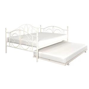 Twin White Pattonsburg Metal Daybed with Trundle