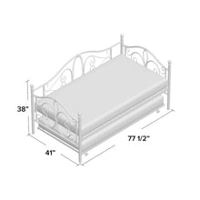 Load image into Gallery viewer, Twin White Pattonsburg Metal Daybed with Trundle
