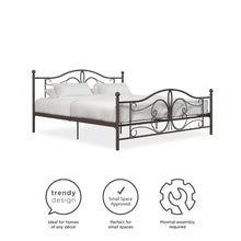 Load image into Gallery viewer, Bronze Pattonsburg Platform Bed queen
