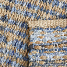Load image into Gallery viewer, Pauleth Handmade Flatweave Jute/Sisal Area Rug in Natural/Blue 2&#39; x 3&#39;
