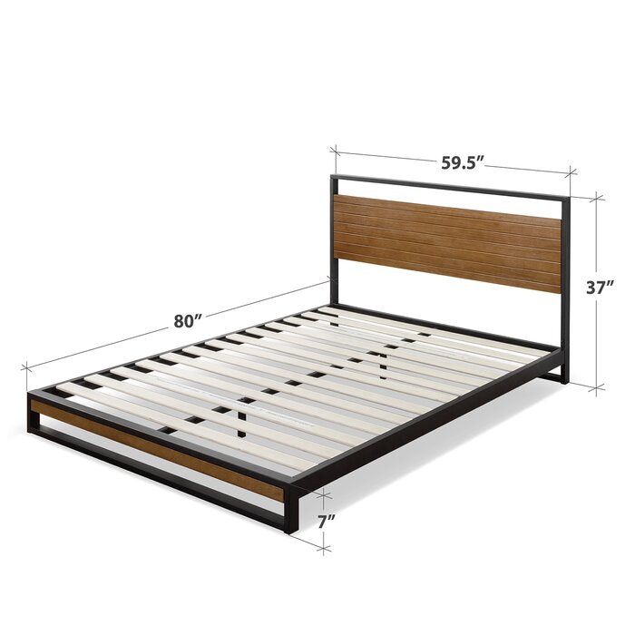 Pauletta low profile platform best sale bed