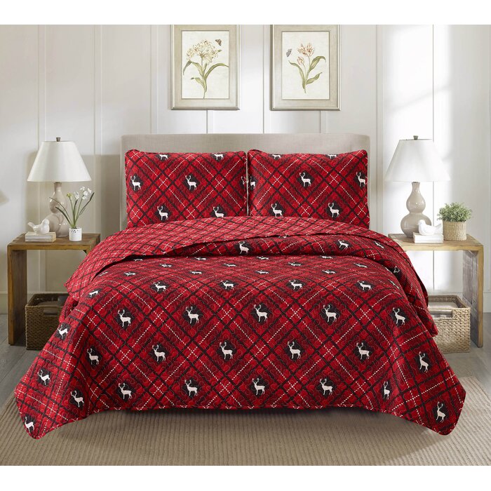 tyndall moose reversible quilt set -king #27 ms