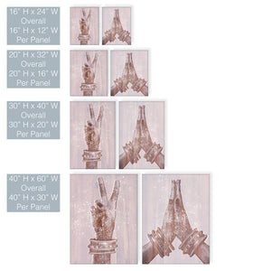 30" H x 20" W Peace And Namaste by Olivia Rose - 2 Piece Wrapped Canvas Print Set
