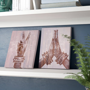 30" H x 20" W Peace And Namaste by Olivia Rose - 2 Piece Wrapped Canvas Print Set