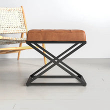 Load image into Gallery viewer, Pearson 20&#39;&#39; Wide Genuine Leather Tufted Rectangle Standard Ottoman
