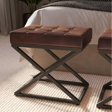 Load image into Gallery viewer, Pearson Leather Ottoman
