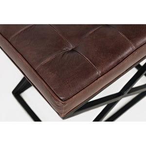 Pearson Leather Ottoman