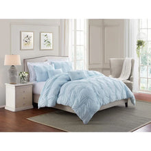 Load image into Gallery viewer, Full/Queen Comforter + 2 Shams Baby Blue Peavler Microfiber Comforter Set
