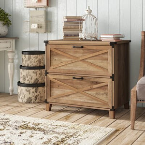 Rustic Tan Pedraza 2 Drawer Lateral Filing Cabinet - 362CE