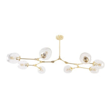 Load image into Gallery viewer, Gold Pendent Dimmable Sputnik Modern Linear Chandelier

