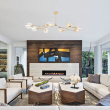 Load image into Gallery viewer, Gold Pendent Dimmable Sputnik Modern Linear Chandelier
