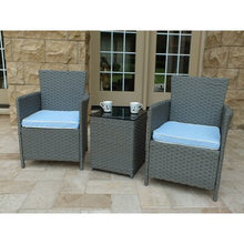 Load image into Gallery viewer, Pendergast 3 Piece Seating Group with Cushions Gray/Blue Cushions 1097CDR
