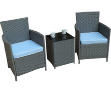 Load image into Gallery viewer, Pendergast 3 Piece Seating Group with Cushions Gray/Blue Cushions 1097CDR
