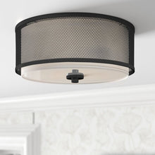 Load image into Gallery viewer, Penn 3  Light 14.75&#39;&#39; Shaded Drum Flush Mount
