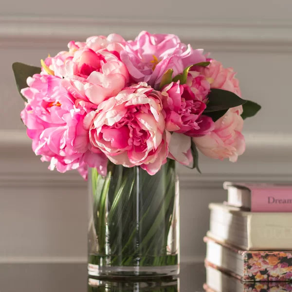 Peony Centerpiece in Vase