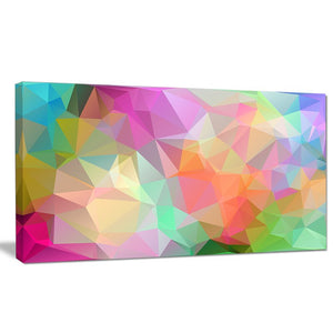 16" H x 32" W x 1" D Pepper Multi-Color Polygonal Mosaic Pattern - Wrapped Canvas Graphic Art MRM3566