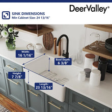 Load image into Gallery viewer, Perch 24&quot; L x 16&quot; W Farmhouse Kitchen Sink with Sink Grid and Basket Strainer
