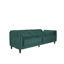 Load image into Gallery viewer, Perdue 81.5&quot; Velvet Square Arm Convertible Sleeper
