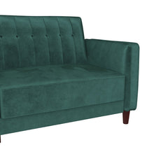 Load image into Gallery viewer, Perdue 81.5&quot; Velvet Square Arm Convertible Sleeper
