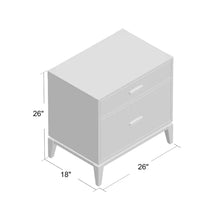 Load image into Gallery viewer, Permelia 26&#39;&#39; Tall 2 - Drawer Nightstand in Brown
