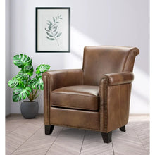 Load image into Gallery viewer, Pesotum 32&#39;&#39; Wide Genuine Leather Top Grain Leather Club Chair
