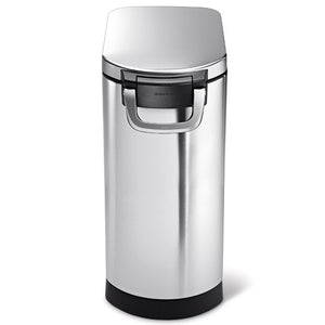 27.4" H x 10.4" W x 18.1" D Pet Food Storage Container, Brushed Stainless Steel for Dog Food, Cat Food, and Bird Feed