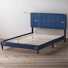 Load image into Gallery viewer, Peters Tufted Upholstered Low Profile Platform Bed king
