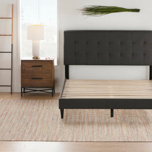 Load image into Gallery viewer, Peters Tufted Upholstered Low Profile Platform Bed Charcoal Queen #1547HW
