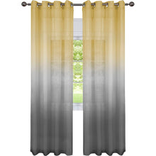 Load image into Gallery viewer, Petersen Ombre Semi-Sheer Grommet Single Curtain Panel, 52" W x 63" L, (Set of 2)
