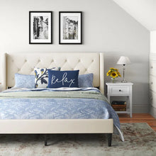 Load image into Gallery viewer, Petersen Tufted Upholstered Low Profile Platform Bed queen

