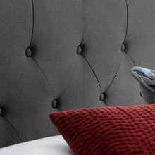 Load image into Gallery viewer, Twin XL Charcoal Petersen Tufted Upholstered Low Profile Platform Bed MRM1327
