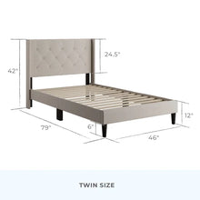Load image into Gallery viewer, Petersen Tufted Upholstered Low Profile Platform Bed queen
