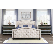 Load image into Gallery viewer, Queen Light Beige Petersfield Tufted Upholstered Headboard (Headboard ONLY) AP698

