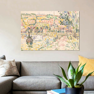 8" H x 12" W x 0.75" D 'Petit Andely-The River Bank' Print on Canvas MRM/GL2637
