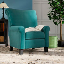 Load image into Gallery viewer, Petit Fabric Push Back Manual Recliner (Dark Teal) - 627CE
