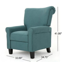 Load image into Gallery viewer, Petit Fabric Push Back Manual Recliner (Dark Teal) - 627CE
