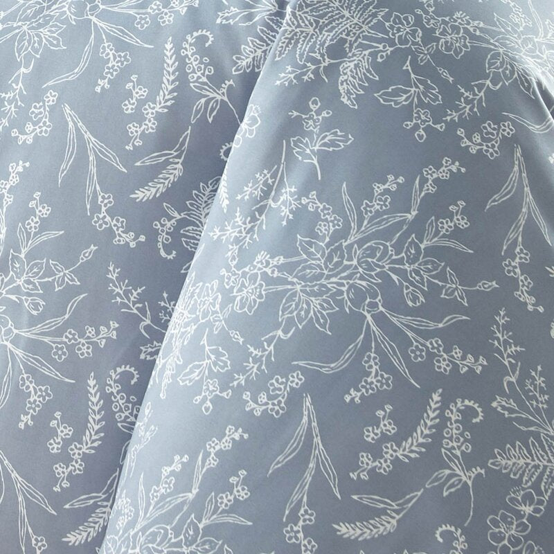 Twin/Twin XL Blue Pinar Reversible Duvet Cover Set SB1989