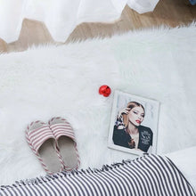 Load image into Gallery viewer, Pinckney Shag Faux Sheepskin Area Rug in White 3x 5
