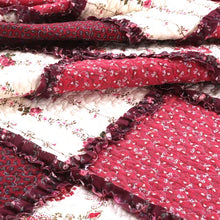 Load image into Gallery viewer, Pineiro Red 100% Cotton 180 TC Reversible Farmhouse / Country 3 Piece Quilt Set king
