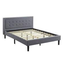 Load image into Gallery viewer, Queen Light Gray Pinheiro Low Profile Bed
