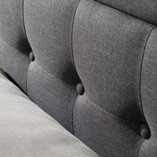 Load image into Gallery viewer, Queen Gray Pinheiro Tufted Upholstered Low Profile Platform Bed 1723AH
