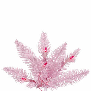 Pink Fir Artificial Christmas Tree with Pink Lights #1244HW