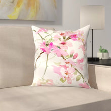 Load image into Gallery viewer, 18&quot; x 18&quot; Pink Flower Square Pillow Cover &amp; Insert
