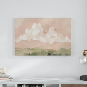 24" H x 36" W x 1.25" D Pink Haze Sunset I by Emma Scarvey - Painting on Canvas