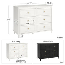 Load image into Gallery viewer, Piper 6 Drawer Double Dresser
